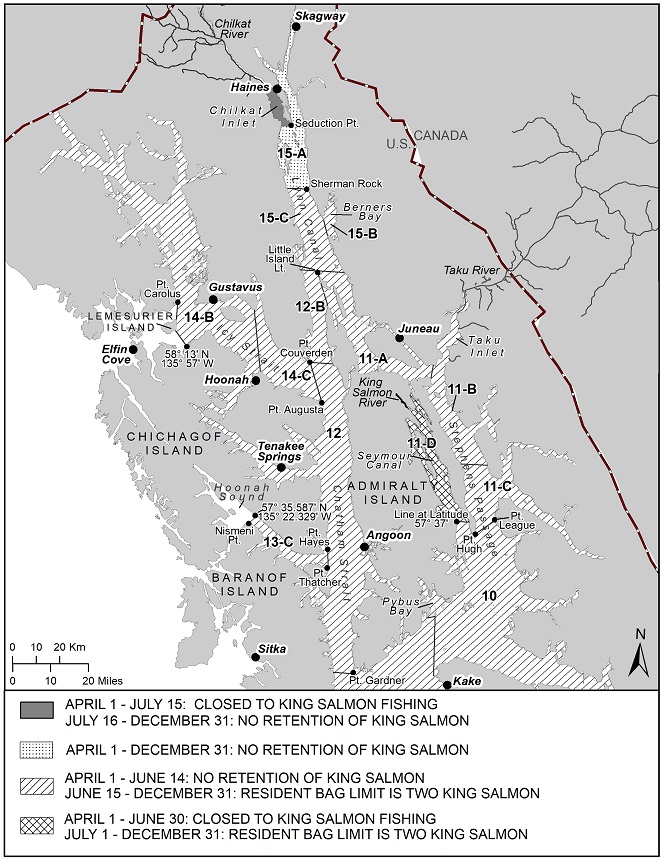 SPORT FISHING REGULATIONS FOR KING SALMON  IN SOUTHEAST ALASKA AND  THE HAINES/SKAGWAY AREA FOR 2020